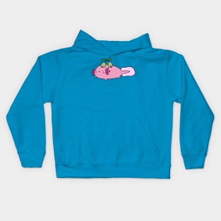 Olive Axolotl Kids Hoodie